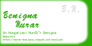 benigna murar business card